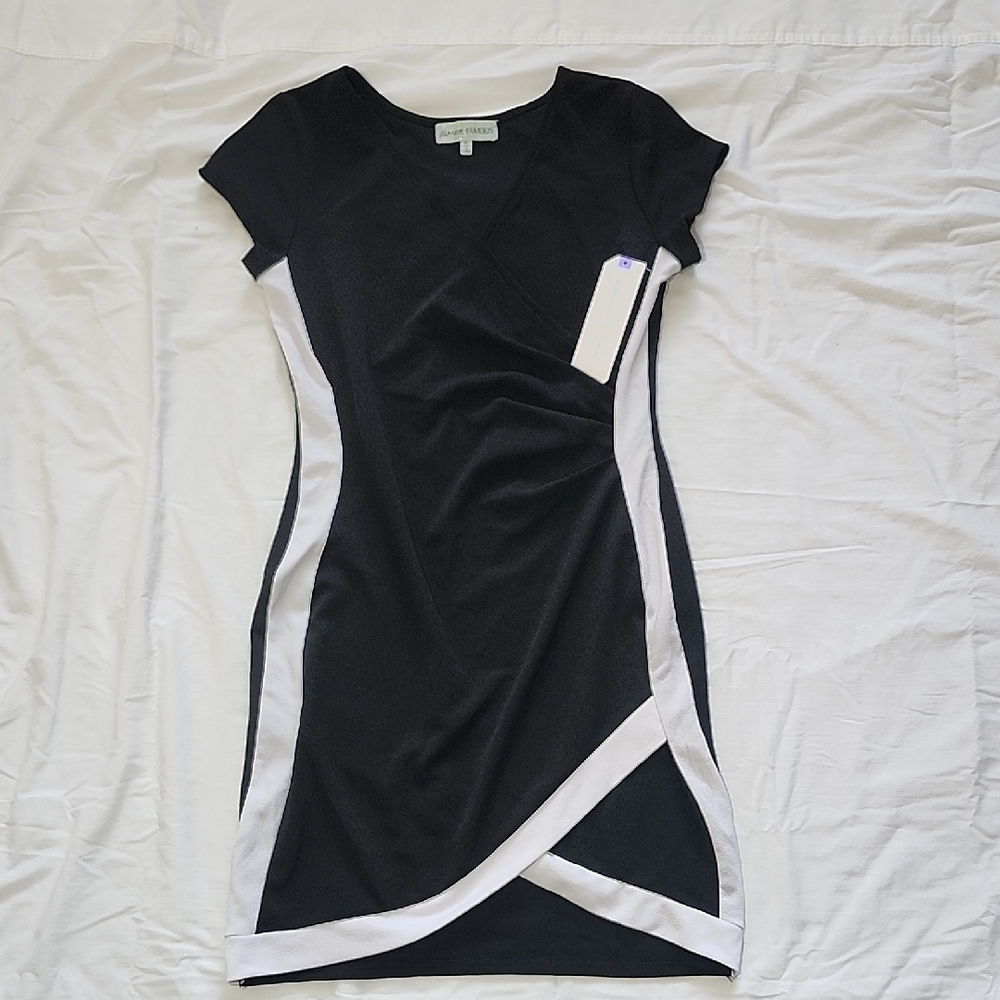 Almost Famous Black and White Mini Dress